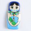 Kinderknopf Matroschka - BUNT/ BLAU - Größe: 40mm