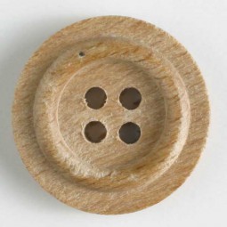 Holzknopf - BRAUN - Größe: 25mm