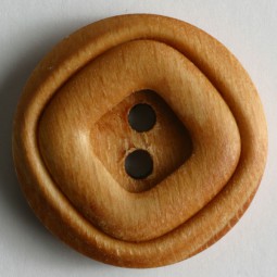 Holzknopf - BRAUN - Größe: 18mm