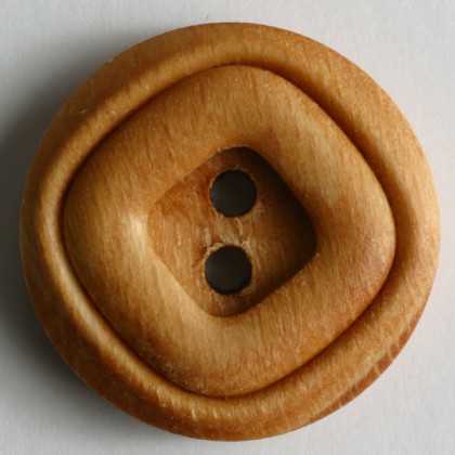 Holzknopf - BRAUN - Größe: 18mm