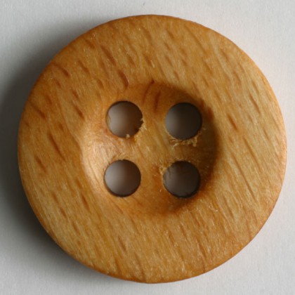 Holzknopf - BRAUN - Größe: 20mm