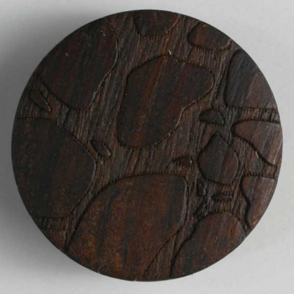 Holzknopf - BRAUN - Größe: 18mm
