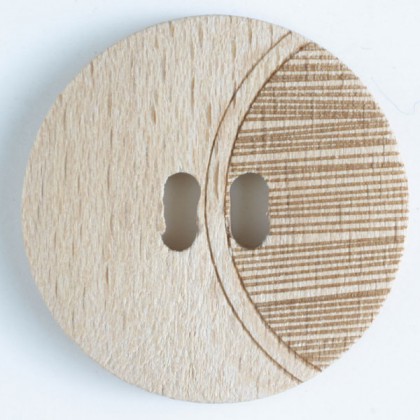 Holzknopf - BRAUN - Größe: 20mm