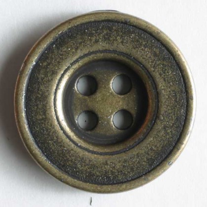 Vollmetallknopf - ALTMESSING - Größe: 18mm