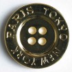 Vollmetallknopf - GOLD - Größe: 20mm