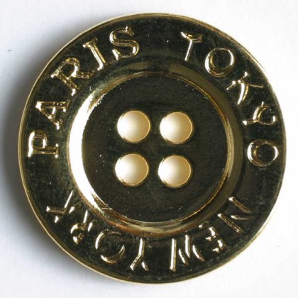 Vollmetallknopf - GOLD - Größe: 20mm