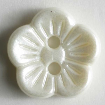 Lackierter Knopf - WEISS - Größe: 11mm