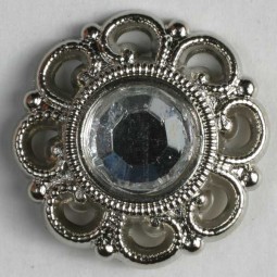 Strassknopf - SILBER - Größe: 20mm