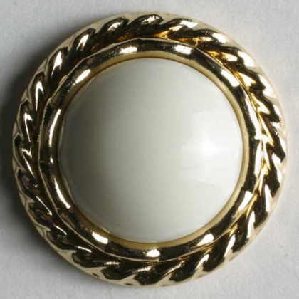 Zweiteiliger Knopf Kunststoff - WEISS - Größe: 20mm
