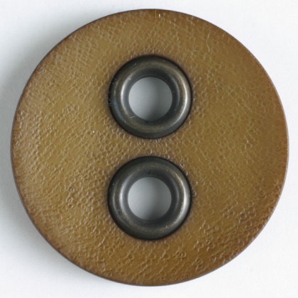 Zweiteiliger Knopf Metall/Kunststoff - BRAUN - Größe: 23mm