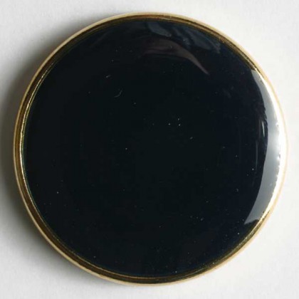 Emaillierter Vollmetallknopf - MARINEBLAU - Größe: 20mm