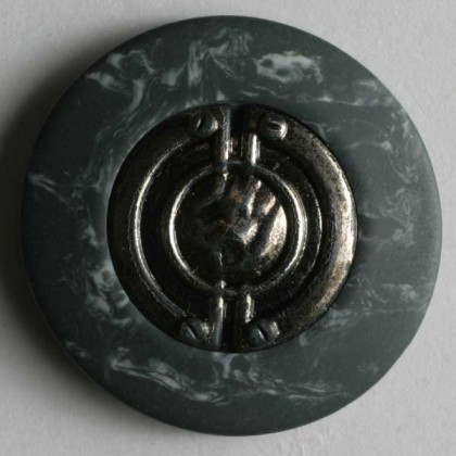 Zweiteiliger Knopf Kunststoff - GRAU - Größe: 25mm