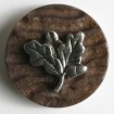 Hirschhorn-Imitationknopf - BRAUN - Größe: 20mm