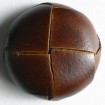 Echt-Lederknopf - BRAUN - Größe: 18mm