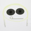 Seil für Nadelspitzen neongrün/silber Länge: 60cm