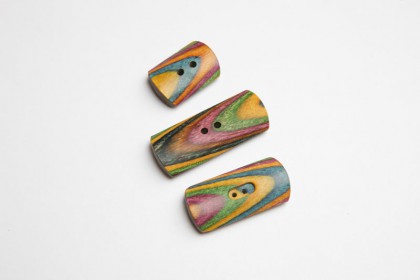 Holzknopf SYMFONIE Classic Curved Tile - Größe: 42mm