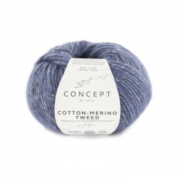 COTTON-MERINO TWEED - CONCEPT - AZULES (508)