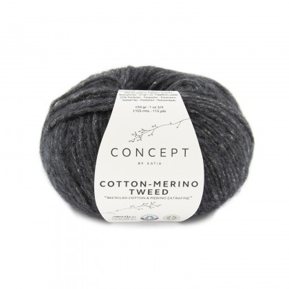 COTTON-MERINO TWEED - CONCEPT - GRIS OSCURO (503)