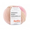 MERINO BABY AQUARELLE - BEIGE/ CELESTE/ ROSA (357)