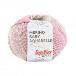 MERINO BABY AQUARELLE - PIEDRA/ BEIGE/ ROSA (356)