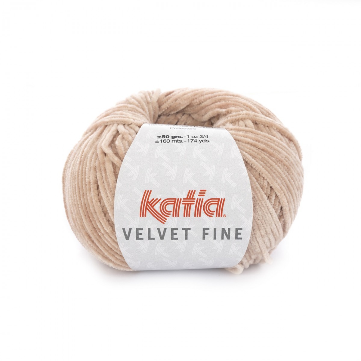 160 m Wolle - 50 g / ca 201 VELVET FINE von Katia BEIGE