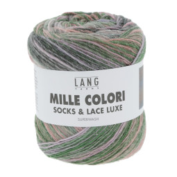 MILLE COLORI SOCKS & LACE LUXE - LILA/ GRÜN/ LACHS (0203)