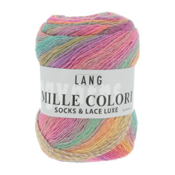 MILLE COLORI SOCKS & LACE LUXE - BUNT/ PINK/ MINT/ GELB (0053)