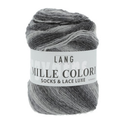 MILLE COLORI SOCKS & LACE LUXE - HELLGRAU/ ANTHRAZIT/ SILBER (0003)