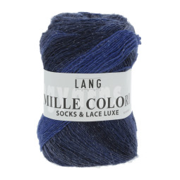 MILLE COLORI SOCKS & LACE LUXE - MARINE/ SILBER (0035)