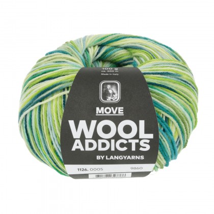 MOVE - WOOLADDICTS - BLUE/ LIME/ ATLANTIQUE (0005)