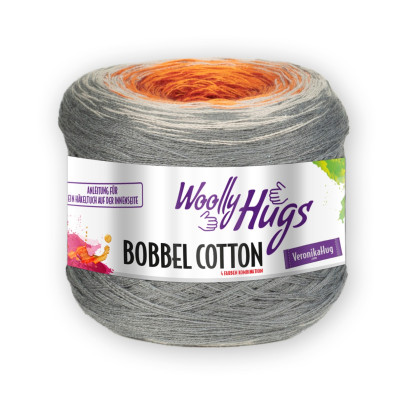 BOBBEL COTTON - Woolly Hugs - GRAU/ ORANGE (64)