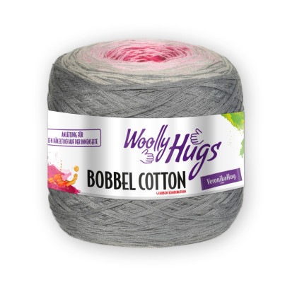 BOBBEL COTTON - Woolly Hugs - GRAU/ ROSA (62)