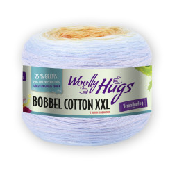 BOBBEL COTTON XXL - Woolly Hugs - MANDARIN/ HELLBLAU/ FLIEDER (613)