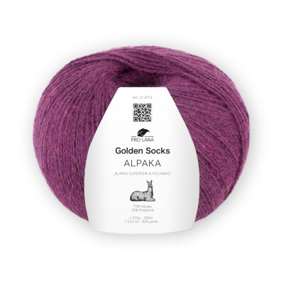 GOLDEN SOCKS ALPAKA - BEERE MELIERT (39)