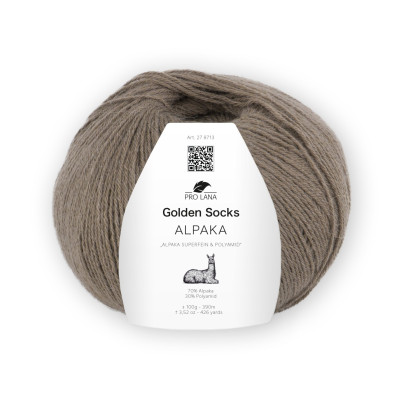 GOLDEN SOCKS ALPAKA - BRAUN MELIERT (12)
