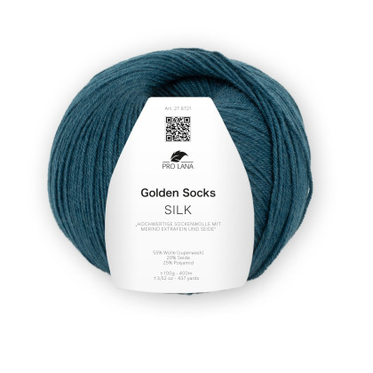 GOLDEN SOCKS SILK - PETROL (68)