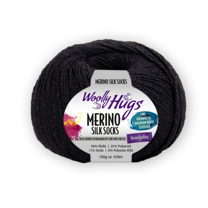 MERINO SILK SOCKS - Woolly Hugs - ANTHRAZIT (298)