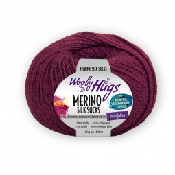 MERINO SILK SOCKS - Woolly Hugs - BORDEAUX (238)