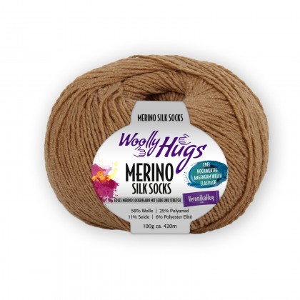 MERINO SILK SOCKS - Woolly Hugs - CAMEL (208)