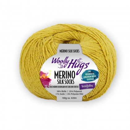 MERINO SILK SOCKS - Woolly Hugs - CURRY (223)