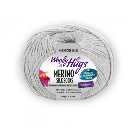 MERINO SILK SOCKS - Woolly Hugs - HELLGRAU (291)