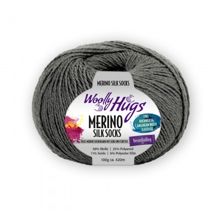 MERINO SILK SOCKS - Woolly Hugs - MITTELGRAU (295)