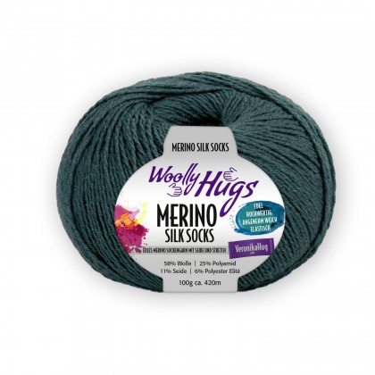 MERINO SILK SOCKS - Woolly Hugs - PETROL (268)