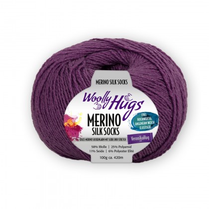 MERINO SILK SOCKS - Woolly Hugs - PFLAUME (247)