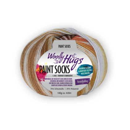 PAINT SOCKS - Woolly Hugs - CURRY/ BRAUN (202)