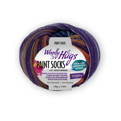 PAINT SOCKS - Woolly Hugs - LILA/ ORANGE (212)