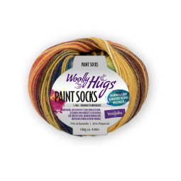 PAINT SOCKS - Woolly Hugs - SENF/ PETROL/ ORANGE (214)