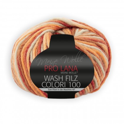 WASH-FILZ COLORI 100 - BEIGE/ ORANGE (704)