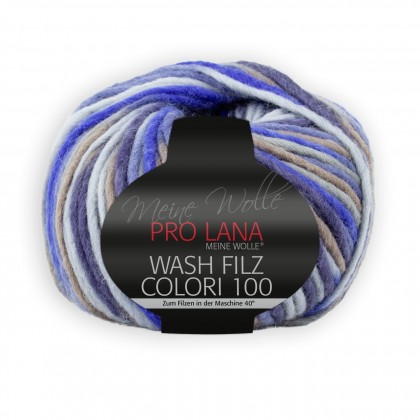 WASH-FILZ COLORI 100 - BLAU/ BRAUN (701)