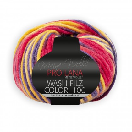 WASH-FILZ COLORI 100 - ROT/ LILA (705)